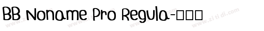 BB Noname Pro Regula字体转换